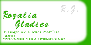 rozalia gladics business card